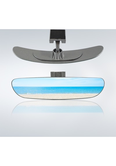 Ova-5 Dik-Eğik Kollu Universal Iç Dikiz Aynası 24X5 Cm Gri