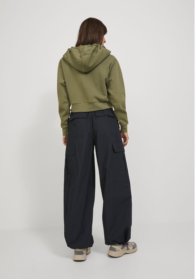 Jack & Jones Kadin Fonksiyonel Cepli Kargo Pantolon - Yoko 12224655 Black Krem