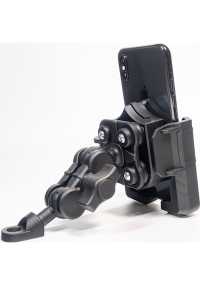 Motosiklet Telefon Tutucu Ayna Bağlantılı Anti Shock 4 Yastıklı Motor Telefon Tutucu
