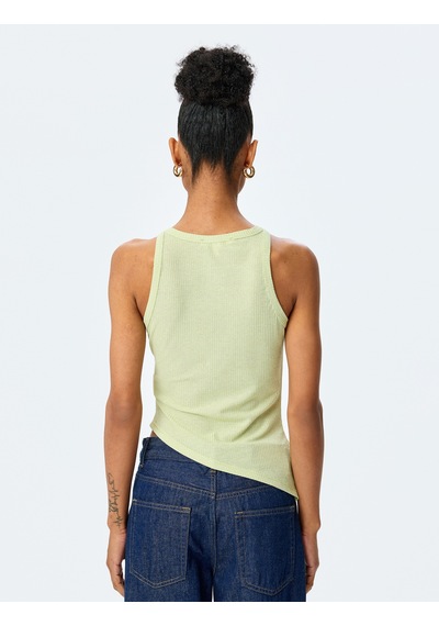 Koton Halter Yaka Viskon Slim Fit Drapeli Kolsuz Bluz Yeşil 5sak70014uk Yeşil Koton Halter Yaka Viskon Slim Fit Drapeli Kolsuz Bluz Yeşil 5sak70014uk Yeşil