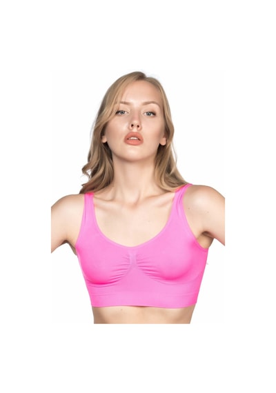 Neon Fuşya Mı Emay 4005 Soft Kalın Askı Büstiyer Neon Fuşya