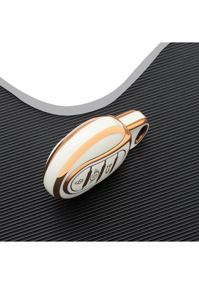 Lüx Mini Cooper Countryman Nano Anahtar Kılıfı Beyaz Gold Altın Renk 1.ci Kalite