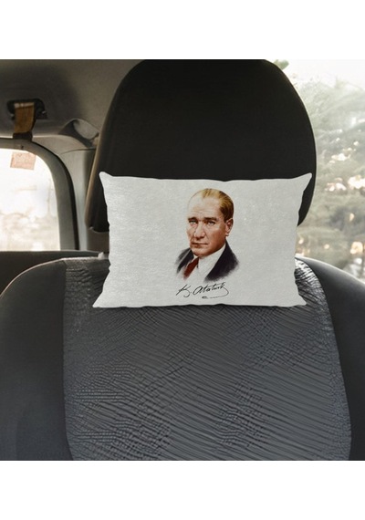 Bk Gift Atatürk Temalı Dikdörtgen Araç Koltuk Yastığı-12