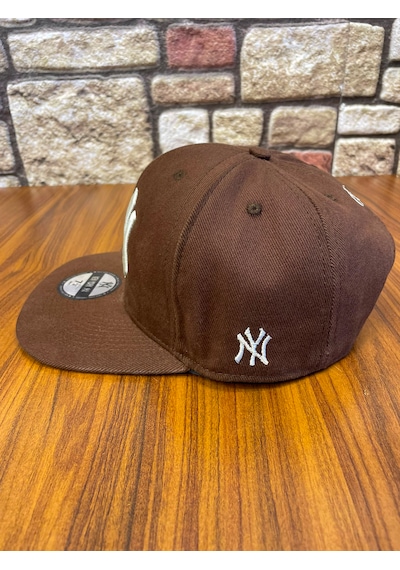 Hamze Ny New York Nakış Hip-hop Snapback Rapper Basket Beyzbol Şapka Cap Kahverengi