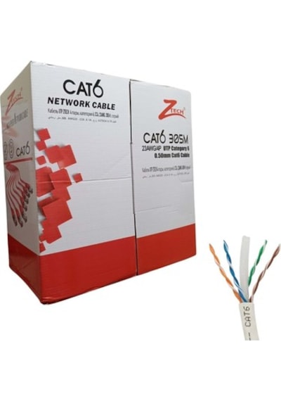 Ztech 23awg/4p 0,50mm 305m Cat6 Kablo