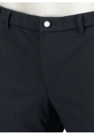 Alberto Mens Ian Tech Print Slim Fit Erkek Pantolon Black-999