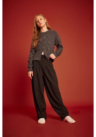 Defacto Kız Çocuk Baggy Fit Pantolon G3366a825wnar215 Antrasit-ar215