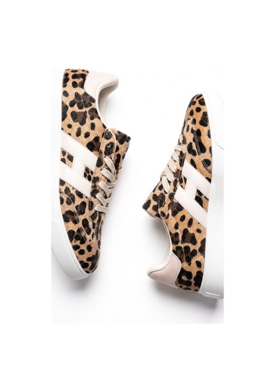 V.S.H Velvet Kadın Yüksek Tabanlı Leopar Sneaker Spor Ayakkabı Terra -2514