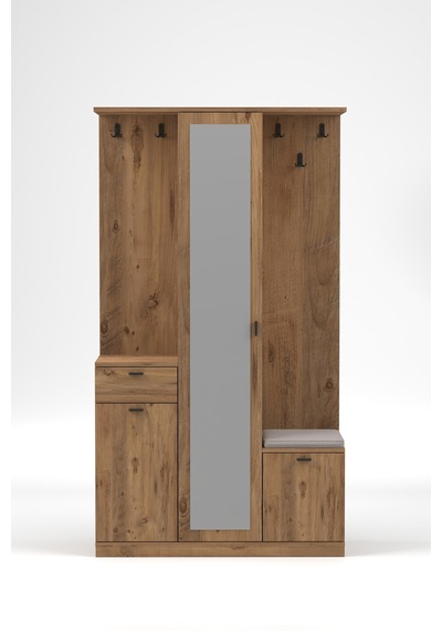 Harmony Partmanto Vestiyer Ayakkabılık 106x190x39 Cm - Modern Tasarım Kahverengi