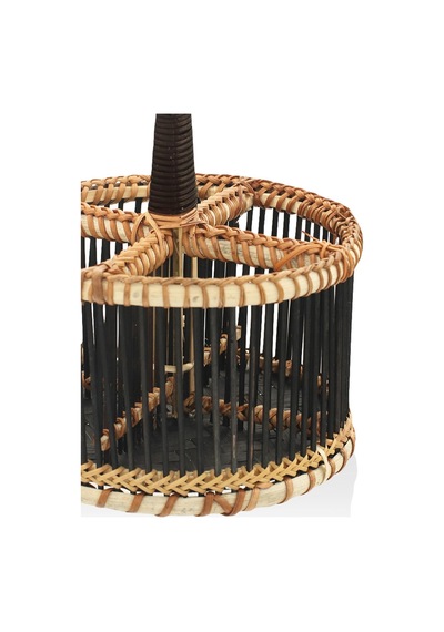 Bambu Kaşıklık Siyah 30x19x12 Cm Kahverengi - Siyah