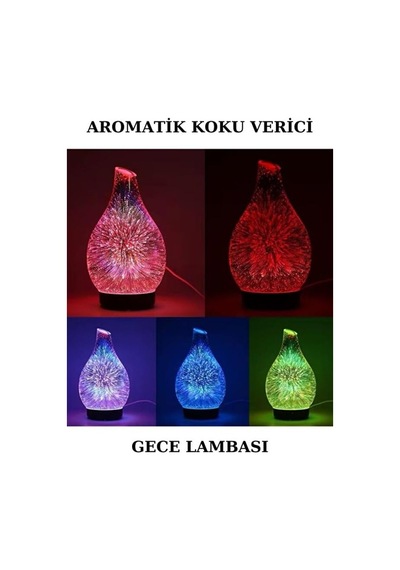 7 Renk Led Işıklı Aromaterapi Difüzör / Zaman Ayarlı Hava Nemlendirici / Otomatik Kapanma / Gece Lambası Özellik