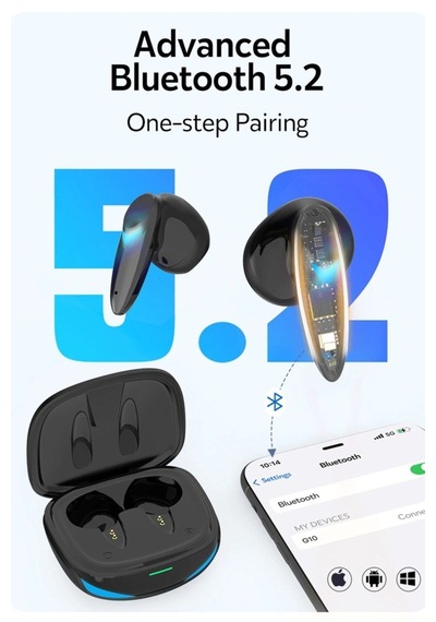 G10 Bluetooth Oyuncu Kulaklık Düşük Gecikmeli Kablosuz Dokunmatik Gaming Bluetooth Oyuncu Ku