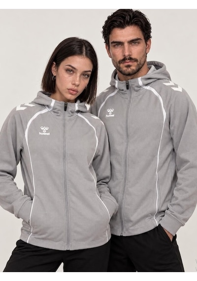 Hummel Target Zip Hoodie Gri