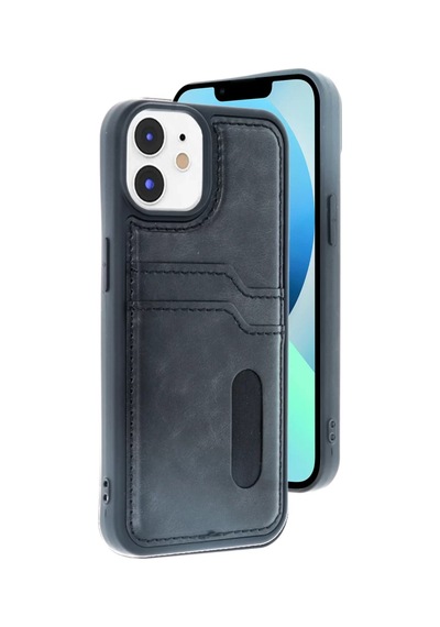 Newface Apple İphone 11 Kılıf Sara Kartvizitli Deri Kılıf - Siyah