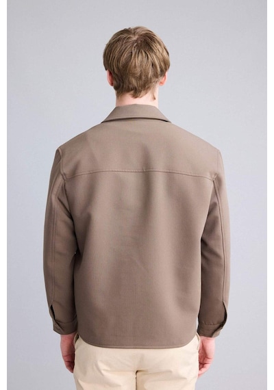 Defacto Regular Fıt Polo Yaka Astarlı Blazer Ceket G6393ax26spkh487 Haki-kh487