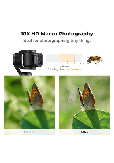 K&f Concept Magnetic 10x Makro Lens Djı Osmo Pocket 3 Combo Uyu