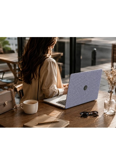 Macbook Air 13.6 İnç Kılıf Sert Koruyucu Kapak Hard Case A2681 A3113 A3240 A3449 M2 M3 M4 M5 Uyumlu Dokulu Desenli İnce Hafif Havalandırmalı Açık Mavi Belirtilmemiş