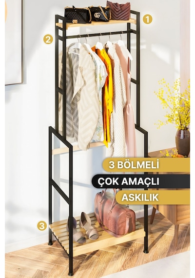 Askılık Vestiyer Antre Hol Yatak Odası Elbise Askılığı Çok Amaçlı Elbise Dolabı Gardırop Doğal Ahşap Siyah Askılık Vestiyer Antre Hol Yatak Odası Elbise Askılığı Çok Amaçlı Elbise Dolabı Gardırop Doğal Ahşap Siyah