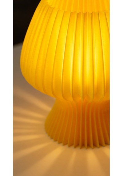 Akordeon Tasarım Masa Lambası - 3d Pleated Doku Dekoratif Gece Lambası Modern Ev Hediyesi Aydınlatma Sarı