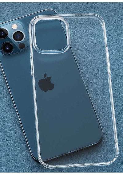 Apple iPhone Uyumlu 14 Pro Max Kılıf Sararmaz Ultra İnce Sert Mika Kamera Yükseltili Pazarplus Şeffaf
