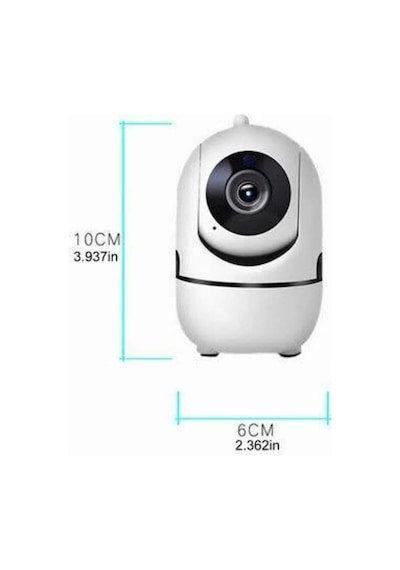 Baby Kamera Kablosuz 720p Beyaz 360 Derece Wifi Kamera Full Hd 1080p