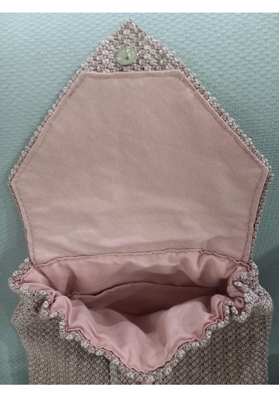 El Yapımı Makrome Sırt Çantası AÇIK PEMBE