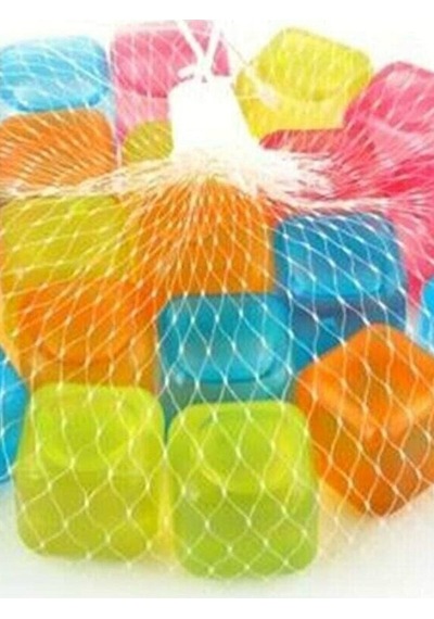 Renkli Tükenmez Plastik Buz Kalıbı Küpü 12'li Plastik Diğer