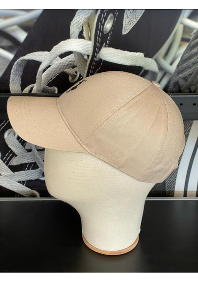 Hamze Polo Nakışlı Gabardin Kumaş Unisex Cap Şapka Bej