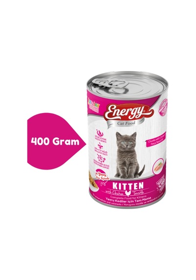 Energy Tavuklu Konserve Yavru Kedi Maması 6 x 400 G