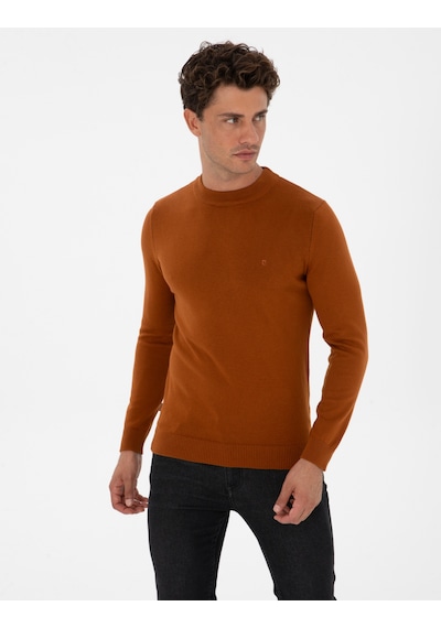 Pierre Cardin Erkek Pas Kazak /triko 50315456-vr040 Açık Turuncu