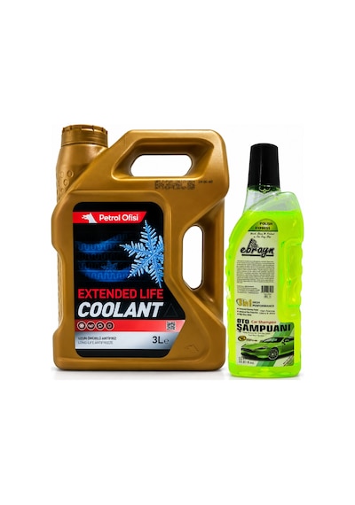 Petrol Ofisi Antifriz Extendet Life Coolant Organik 3 Litre + Oto Şampuan 1000 Ml