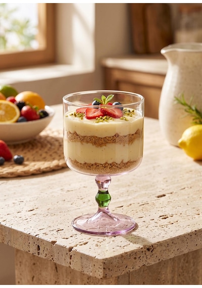 The Mia Bead Dondurmalık Tatlı Sunum Kasesi Yeşil 300 Ml