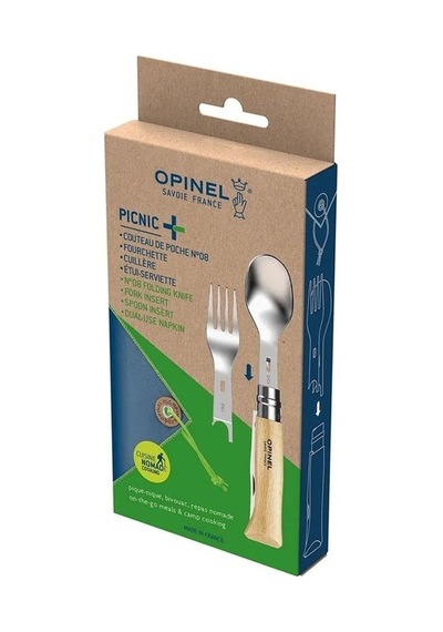 Opinel Nomad Plus Piknik + Çatal Kaşık Takımı