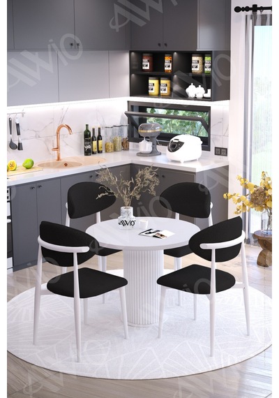 Avvio Aldo Ptt Ayak Beyaz Polo Metal Sandalye 90x90 Yemek Masası Mutfak Masası Masa Sandalye Takımı Avvio Aldo Ptt Ayak Beyaz Polo Metal Sandalye 90x90 Yemek Masası Mutfak Masası Masa Sandalye Takımı