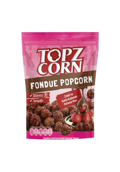 Topzcorn Popcorn Çilekli 80 G - 8 Adet Tarı