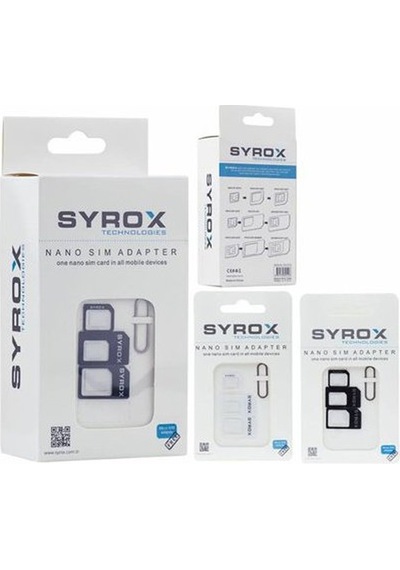 Syrox Akıllı Telefon için Nano Sim Kart Çevirici Takım ve Iğne