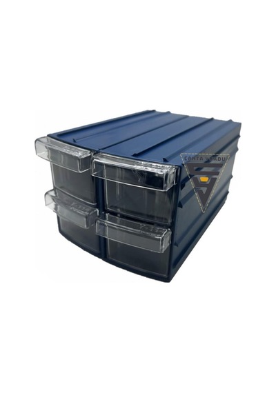Sembol 114 Plastik Çift Çekmeceli Kutu 155x95x55mm 12 Adet