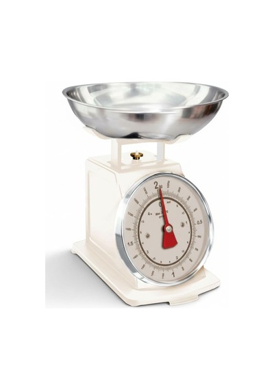 Amberhaus Retro Tasarım Analog Mutfak Terazisi - 2 Kg Kapasiteli Mekanik Gıda Tartısı - Çıkarılabilir Gümüş Ka Diğer