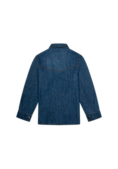 Minycenter Erkek Çocuk Cepli Denim Gömlek Mnt25e205 Mavi