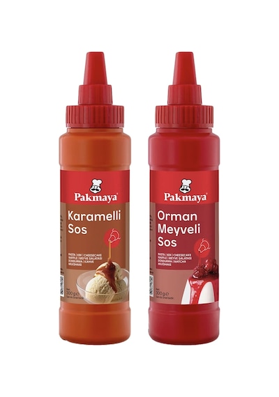 Pakmaya Sıvı Tatlı-pasta-dondurma Sosu 300 Ml Karamelli Ve Orman Meyveli 2 Li Set