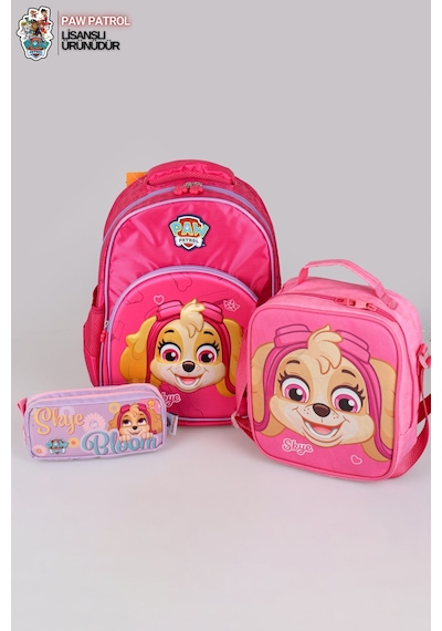 Dekomus İle Yeni Sezon Lisanslı Paw Patrol Okulda Macera Koleksiyonu Okul,termoslu Beslenme Ve Kalem Çantası Okul Seti Açık Gri