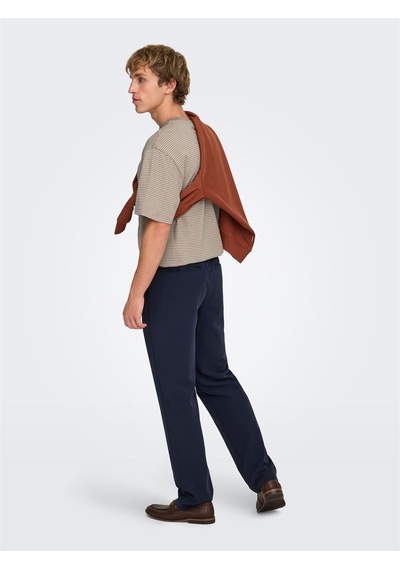 Only & Sons Onsfred Lıfe Rlx Ss Strıpe Tee Noos Erkek Brown T-shirt - 22036384 Kahverengi