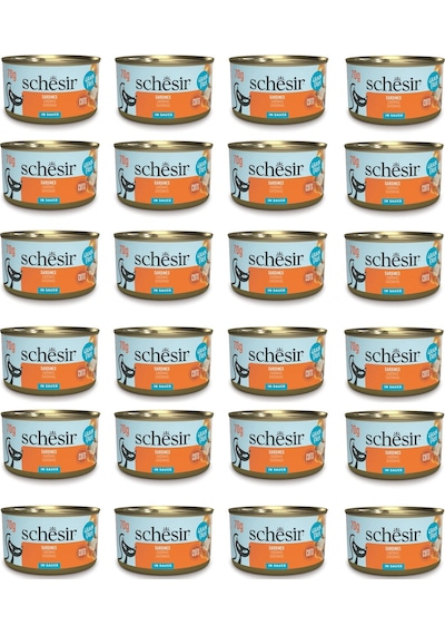 Schesir Sardalyalı Sos İçinde Tamamlayıcı Kedi Konservesi 70 G X 24 Adet