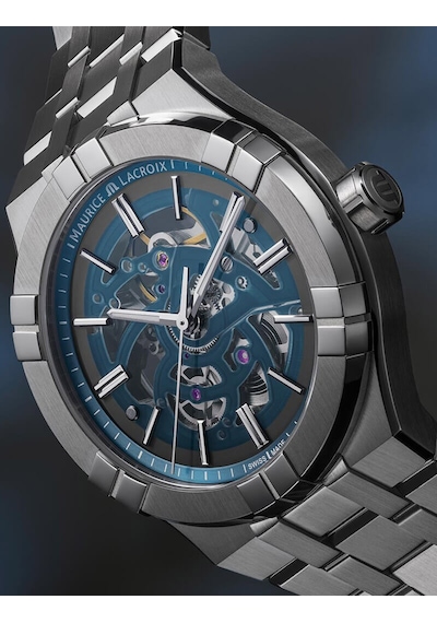 Maurice Lacroix Aikon Skeleton Aı6008-ss002-031-1 Altın - Mavi