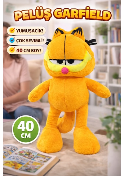 Peluş Garfield 40 Cm Yumuşacık Ve Sevimli Turuncu