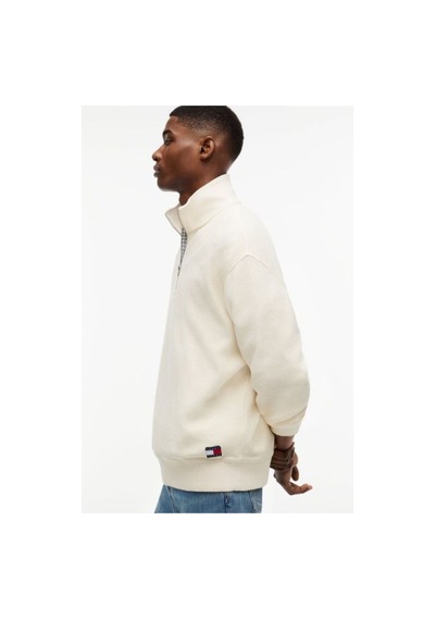 Tommy Hilfiger Ekru Logolu Erkek Sweatshırt-16266