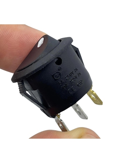 Ic-132a Yuvarlak Nokta Işık Anahtar On-off 3p 12v Beyaz