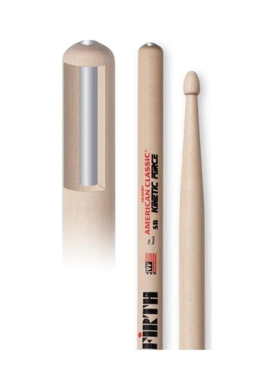 Vicfirth V5bkf Baget 5b Wood Kinetic Force Hickory 0.595