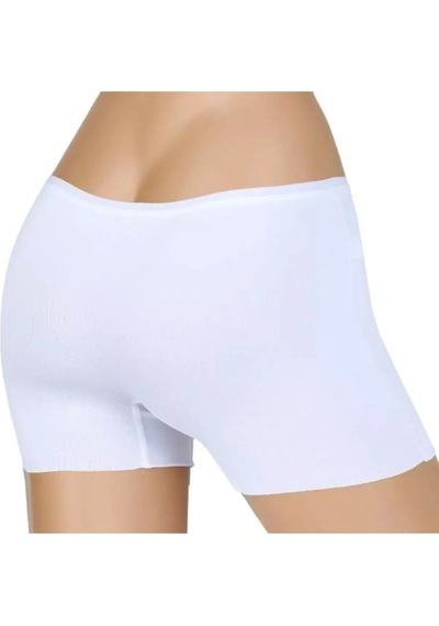 Deza Lux Kadın Iz Yapmaz Dikişsiz Boxer 3'lü Paket Beyaz - Siyah - Ten