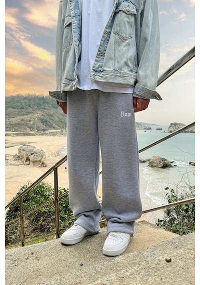 Flaw Atelıer Flaw Atelier Baggy Eşofman Altı Gri Melanj-16511 Gri Melanj